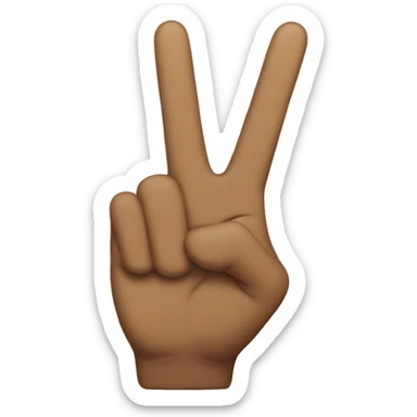 Peace sign with the thumb sticking out  sticker