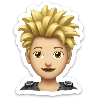 carita redonda iPhone con cresta punky sticker