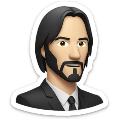 john wick as the mask sticker
