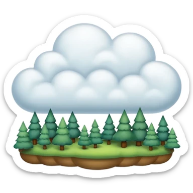 Dream cloud with forest inside sticker
