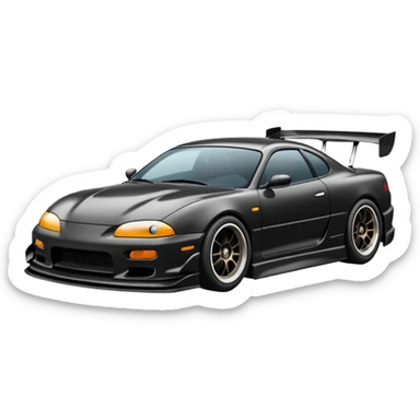 A car drifting in the streets  sticker