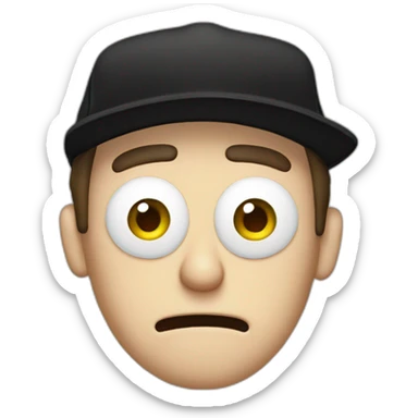 Rick and Morty with a all black cap sticker