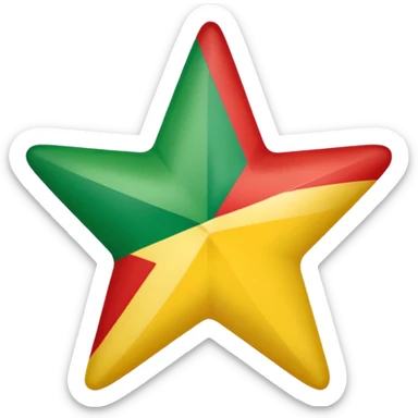 A five star verticy with the colours of this flag 🇸🇨 sticker