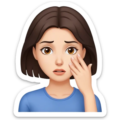 Stressed brunette gorgeous woman sticker