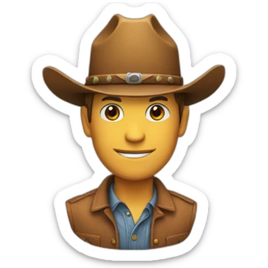 Mr First with cowboy hat sticker