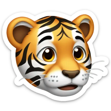 Tiger crying tears sticker
