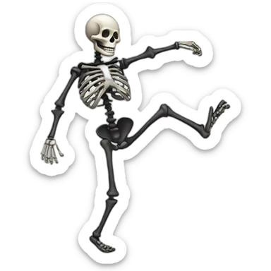dancing skeleton sticker