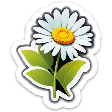 Daisy line sticker