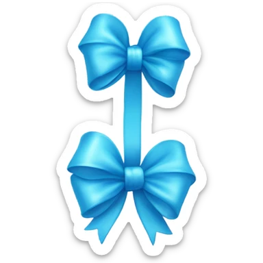A cute blue bow ￼ sticker