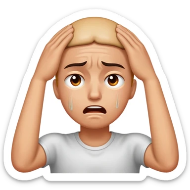 Sweat, anxiety, headaches, anguish, anger sticker