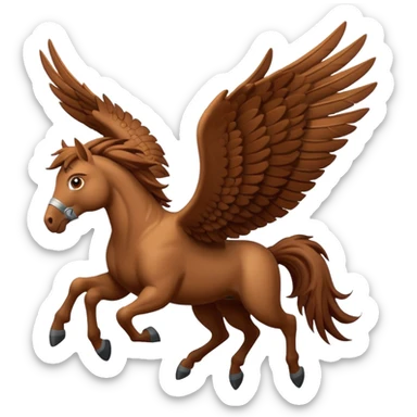 brown pegasus  sticker