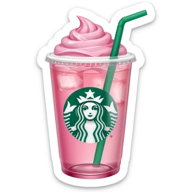 pink drink refresher at starbucks  sticker
