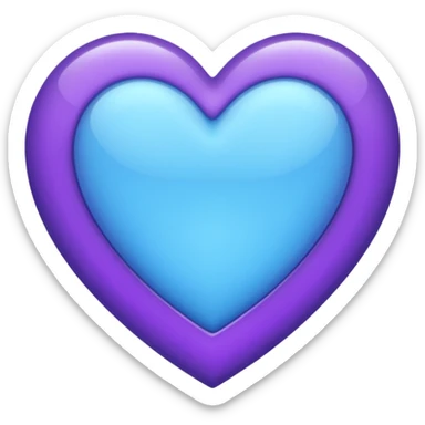 purple heart with a blue tint sticker