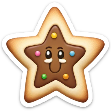 Christmas Cookie star shape  sticker