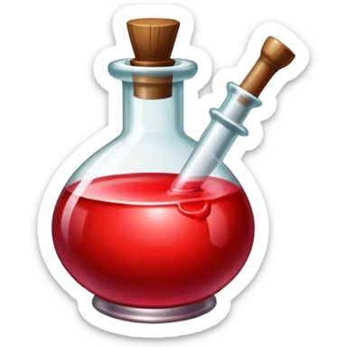 dnd item icon, health potion red sticker