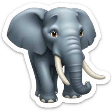 éléphant tête mammouth sticker