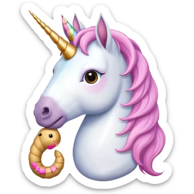 Unicorn with a peanut sticker