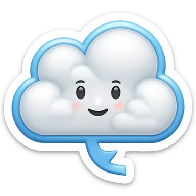cloud message bubble sticker