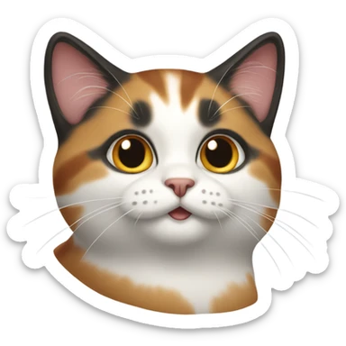 Tricolor cat  sticker