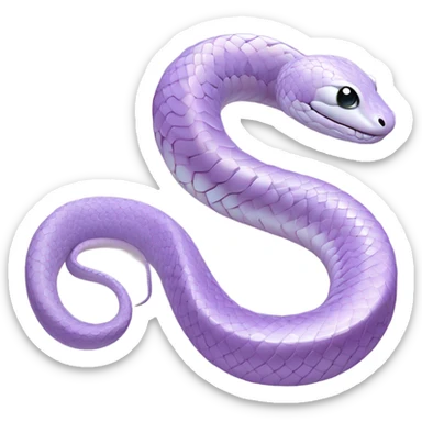Light purple snake realistic sticker