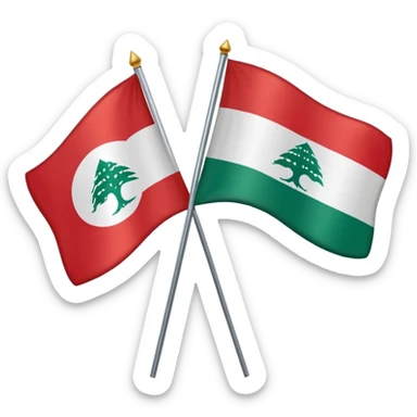 half the iraq flag and half the lebanese flag sticked together sticker