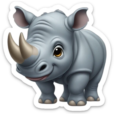 crying babe rhino sticker