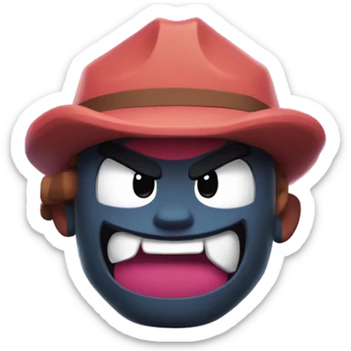 Fang de Brawl stars dando una patada  sticker