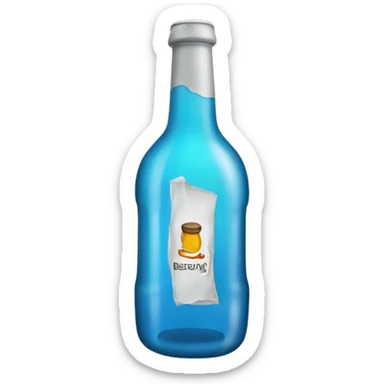 Alcohol bottle in the freezer sticker