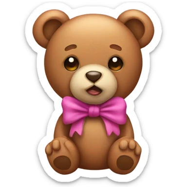 Teddy with bow  sticker