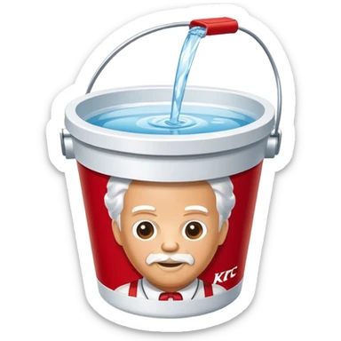 kfc bucket but with water sticker