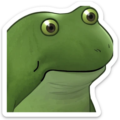 Eiffel Tower bufo frog meme style sticker