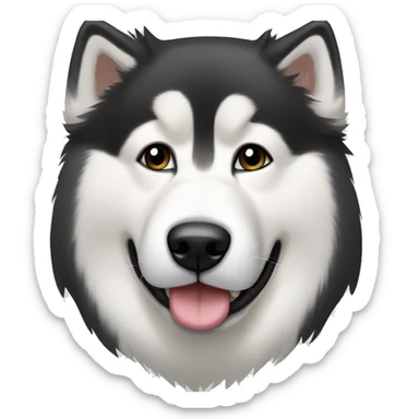 alaskan malamute dog black and white  sticker