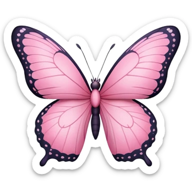 Pink butterfly emoji sticker