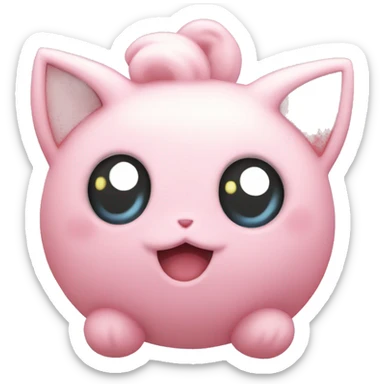 Light pink Jigglypuff Pokémon sticker