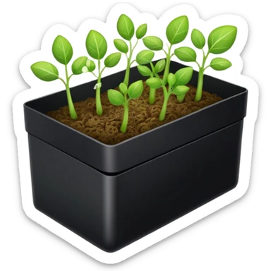 aromatic sprouts thin black box sticker