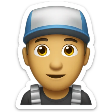 un rappeur travailleur sticker