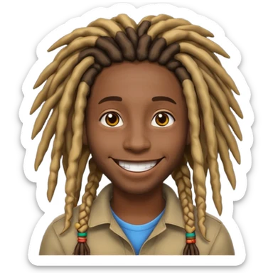 a black african with dreadlocks emoji sticker