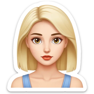 very attractive, literally catching eyes, woman sticker