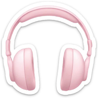 pastel pink headphone sticker