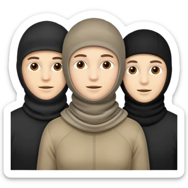 Personas con pasamontañas  sticker