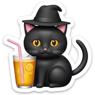 cat drink holders with hat sticker