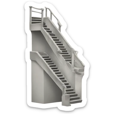 Stairway with legs sticker
