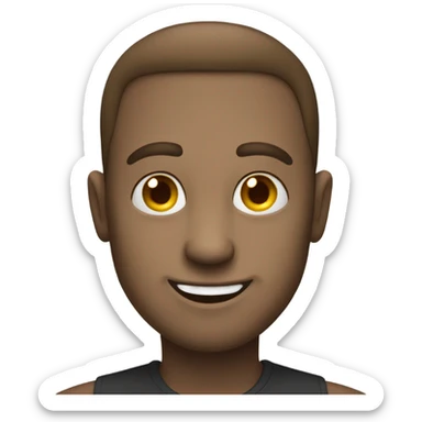 emoji with sly smile and without eyeball sticker