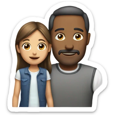 Father with girl sticker