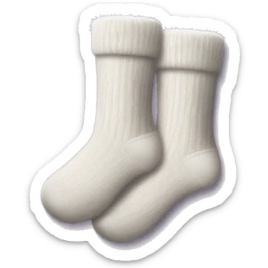 White Hairy legs with white dirty crew socks bottom of one sock visible sticker