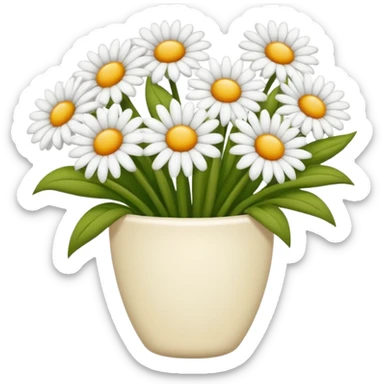 BEYAZ RENKTE BUKET SEKLİNDE sticker