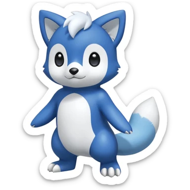 Shiny Buizel-Piplup-Oshawott-Meowstic-Hybrid (Full body) sticker
