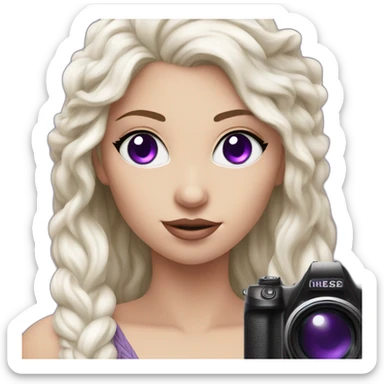 Purple-eyes Khaleesi with a camera sticker