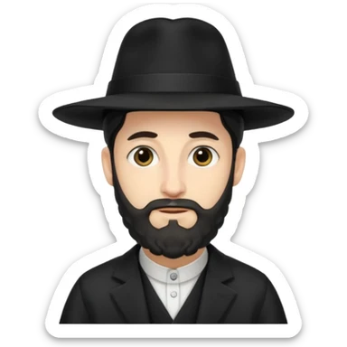 orthodox jew with side-curls sticker