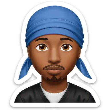 2Pac only face and durage sticker